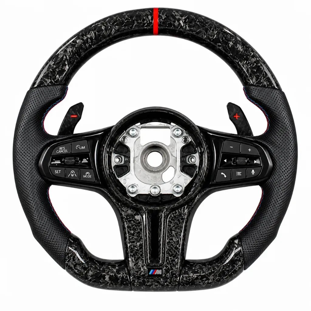 BMW forged carbon fiber steering wheel without airbag