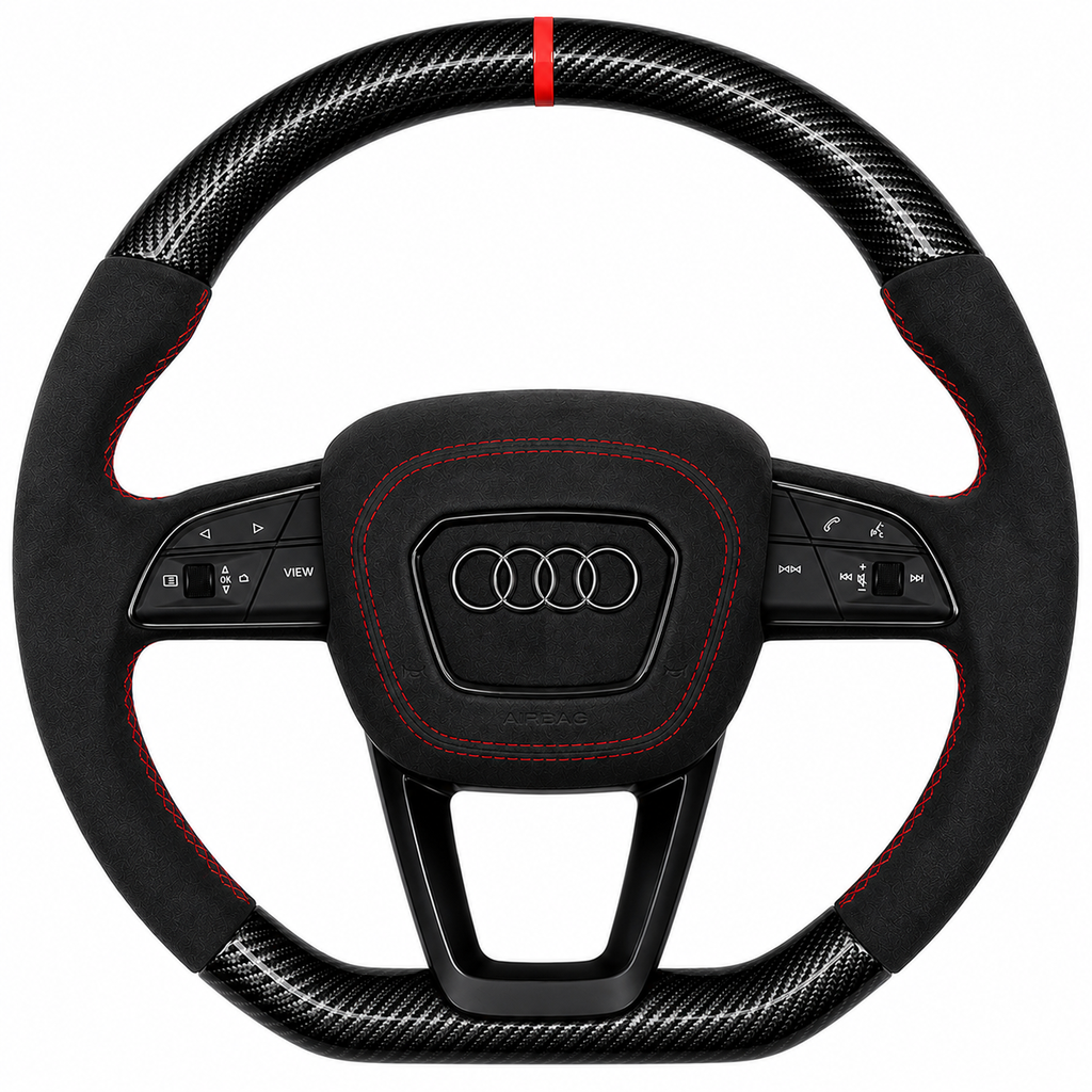 Audi carbon and alcantara steering wheel
