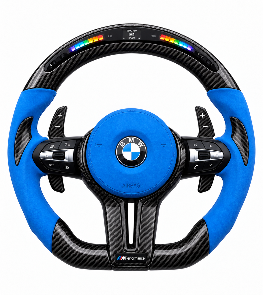 Bmw Carbon fibre LED steering wheel