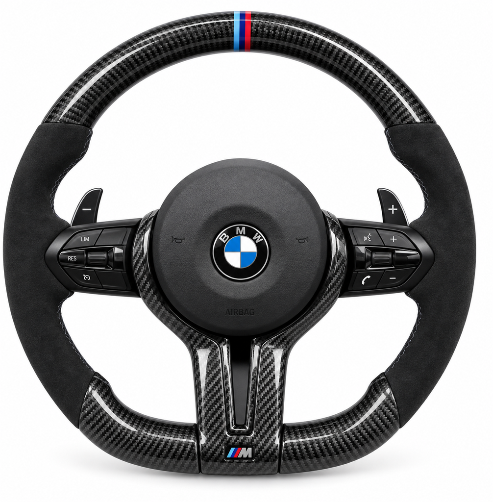 BMW carbon fibre steering wheel