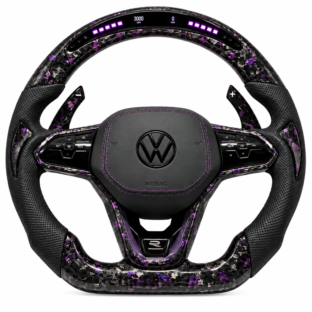 volkswagen Forged carbon LED display steering wheel