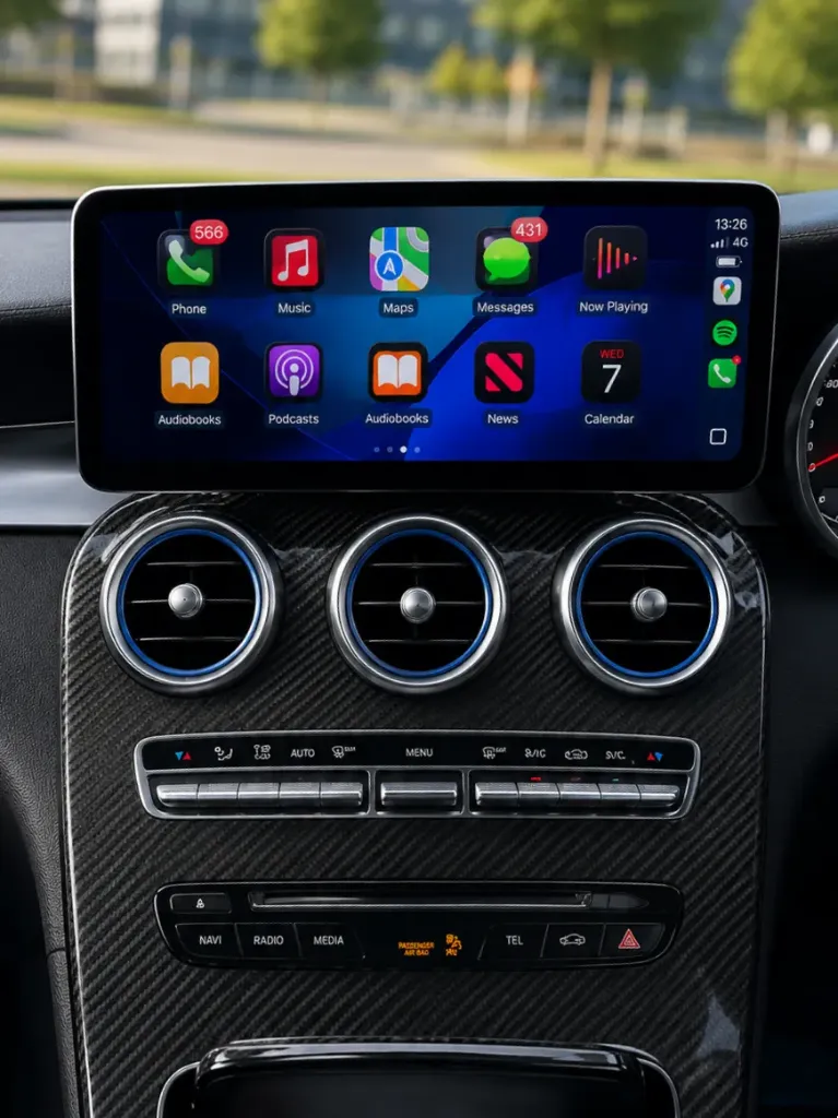 Mercedes 10.25 Apple car play screen
