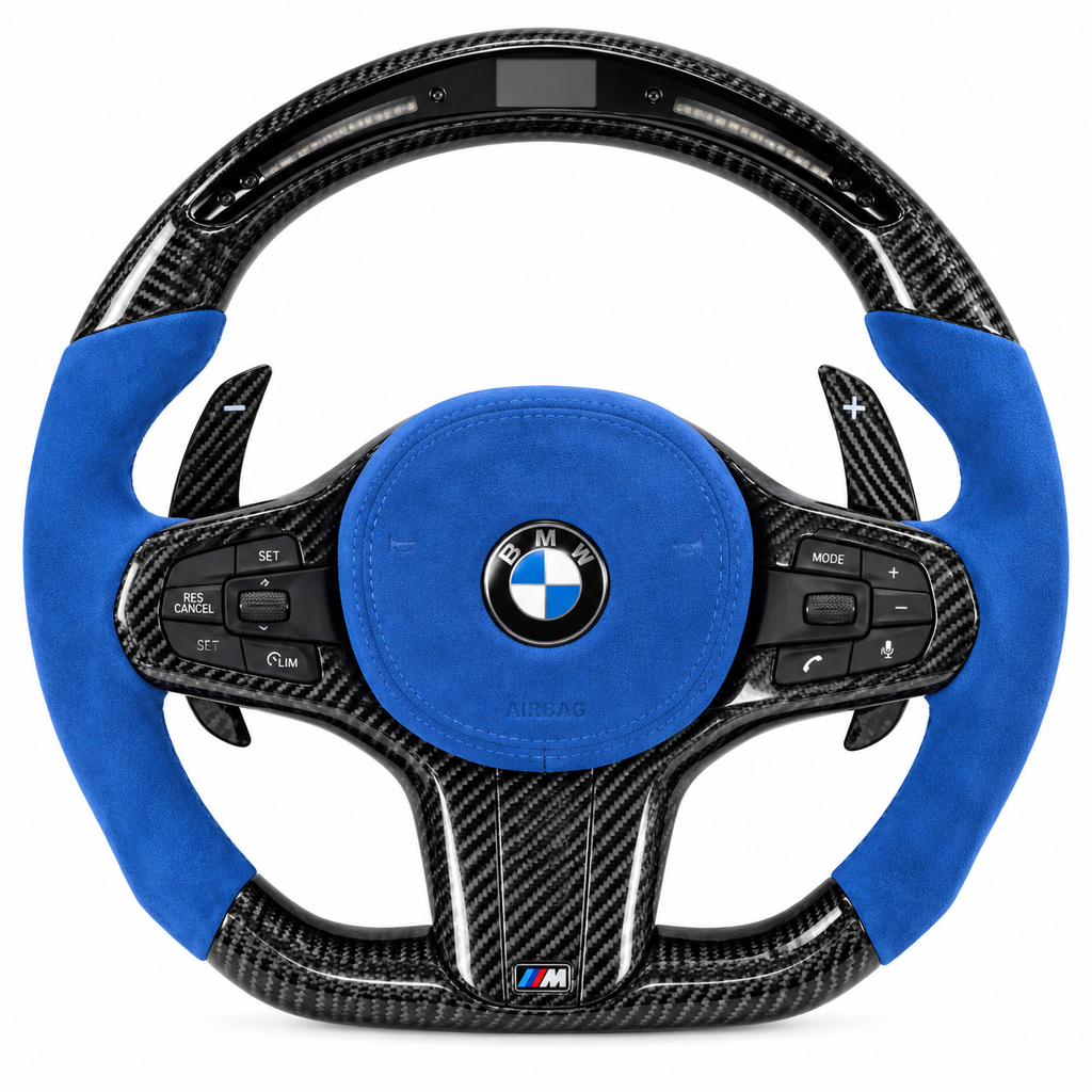 BMW Carbon fibre LED steering wheel