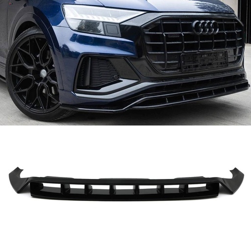 Front Bumper Splitter Lip Gloss Black – Audi Q8 18-23