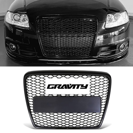 Front RS6 Style Grille Gloss Black – Audi A6 C6 4F 05-12