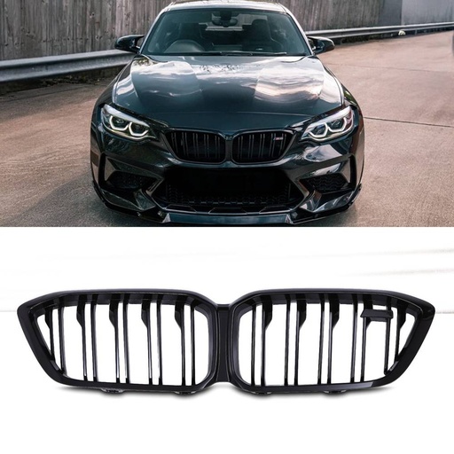 M Sport Double Bar Grille Gloss Black – BMW 2 Series F87 2016–2021