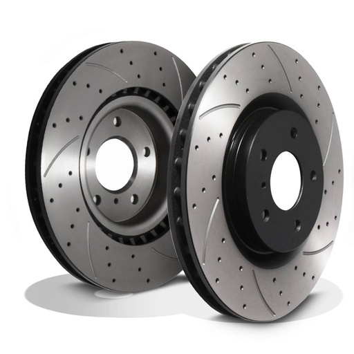 Front Drilled Grooved 323mm Brake Discs – Nissan 350Z Z33 Fairlady 3.5 03-06