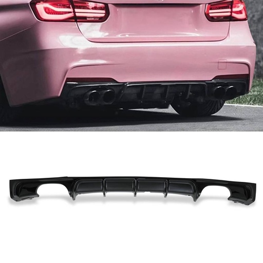 Gloss Black Quad Exit Rear Diffuser – BMW 3 Series F30 12-18
