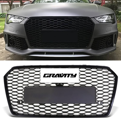 Front RS7 Style Grille Gloss Black – Audi A7 S7 4G8 15-18