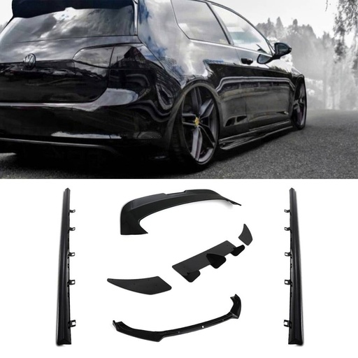 Aero Body Kit Gloss Black – VW Golf MK7 R & R-Line 12-16