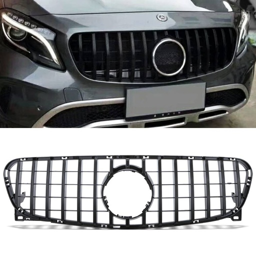 Panamericana GTR Gloss Black Front Grille – Mercedes GLA X156 14-16