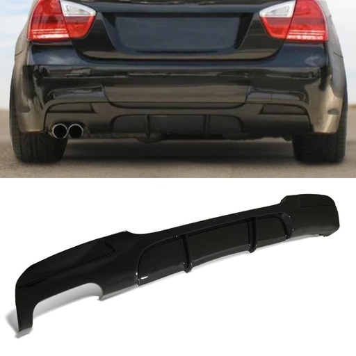 Rear Diffuser M-Performance Style Lip Gloss Black – BMW 3 Series E90 05-08