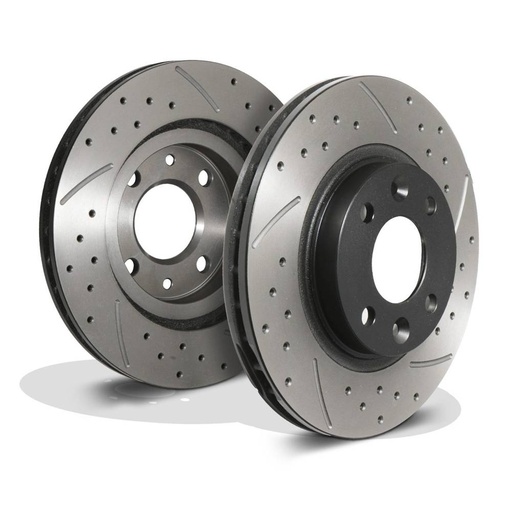 Front Drilled Grooved Brake Discs 258mm – Dacia Logan Sandero MCV MK2 12-20