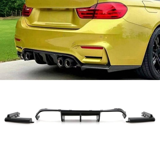 Gloss Black Rear Diffuser & Spats – BMW F80 M3 | F82 M4 14-20