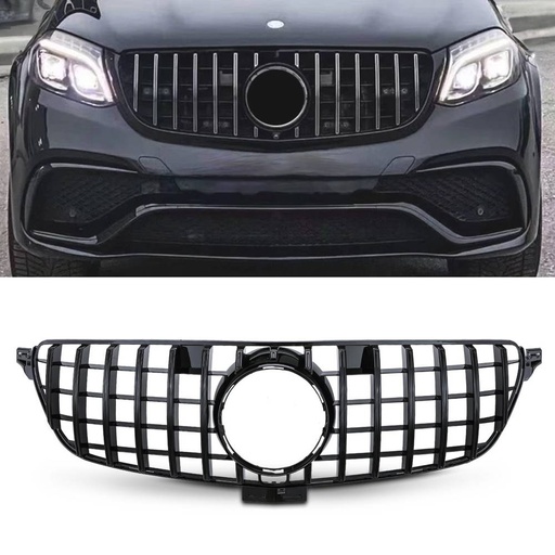 Gloss Black Panamericana GTR Style Front Grille – Mercedes Benz GLE W166 16-19