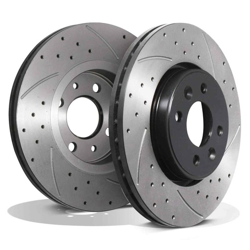 Front Drilled Grooved 280mm Brake Discs – Renault Megane Scenic 99-08