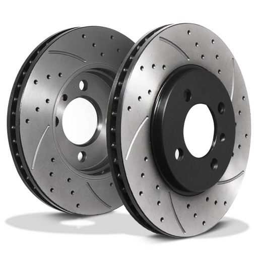 Front Drilled Grooved 260mm Brake Discs – BMW 3 Series E30 E36 320 323 325 82+