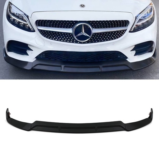 Front Splitter Lip Gloss Black – Mercedes C Class Sport W205 19-21