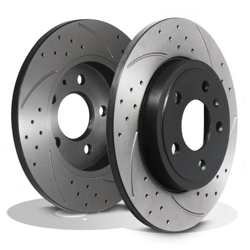 Rear Grooved Drilled Solid 288mm Brake Discs – Seat Exeo 2.0 TFSI St 2009+