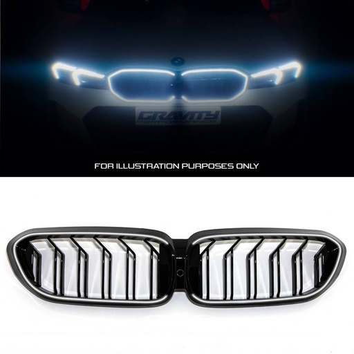 Gloss Black M5 Style LED Front Grille – BMW 5 Series G30 2019+