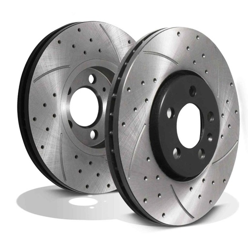 Front Drilled Grooved 288mm Brake Discs – Audi A1 8X & A3 8L 1996+