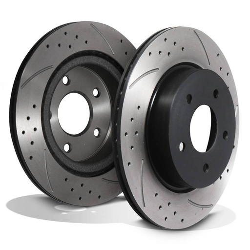 Rear Drilled Grooved Vented 292mm Brake Discs – Nissan Skyline V35 2003-2007