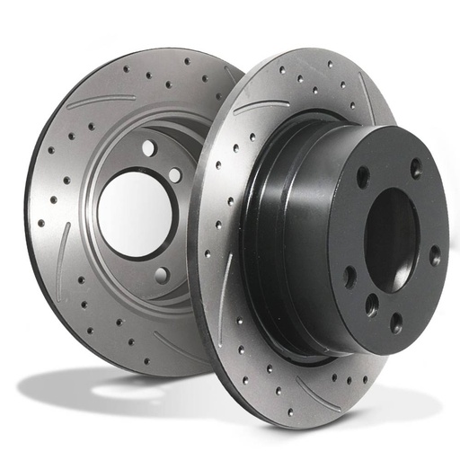 Rear Drilled Grooved 280mm Brake Discs – BMW 3 Series Z4 E85 2.0 2.2 2.5 02-09