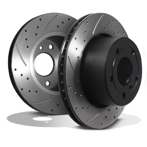 Front Drilled Grooved 297mm Brake Discs – Land Rover Discovery 2 L318 98-04