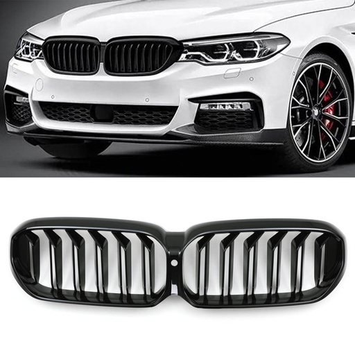 Gloss Black Front Kidney Grilles – BMW 5 Series G30 LCI 21-24