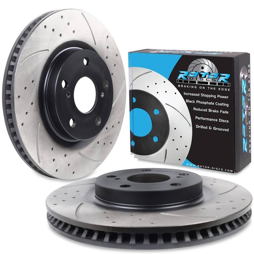 Front Drilled Grooved 296mm Brake Discs – Lexus Is220 Is250 220 D Is300H 05-13