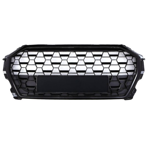 Front RSQ3 Style Badgeless Grille Gloss Black – Audi Q3 F3 19-25