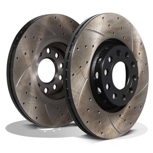Front Drilled Grooved 312mm Brake Discs – Audi A4 B6 B7 00-08