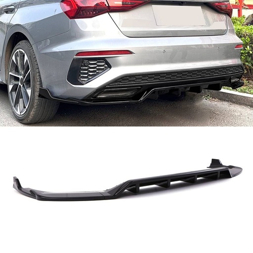 Rear Diffuser Gloss Black – Audi A3 S3 Saloon 8Y 2020+