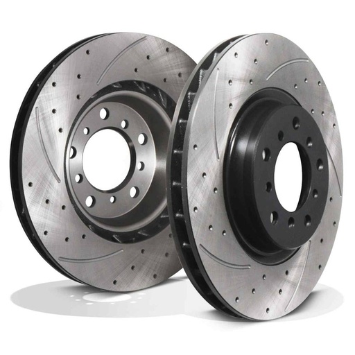 Front Drilled Grooved 325mm Brake Discs – BMW 3 Series E46 M3 3.2 00-06
