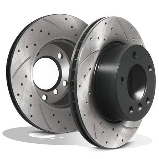 Front Grooved 284mm Brake Discs – BMW 1 Series E81 E87 116I 118I 116D 118D 04+