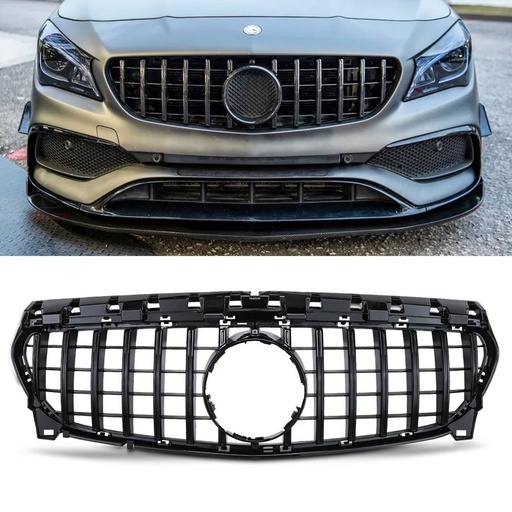 Panamericana GTR Style Gloss Black Front Grille – Mercedes CLA C117 13-19