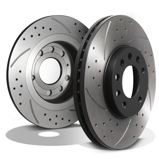 Front Drilled Grooved 288mm Brake Discs – Vauxhall Vx220 2.0 2.2 Vxr 00-05