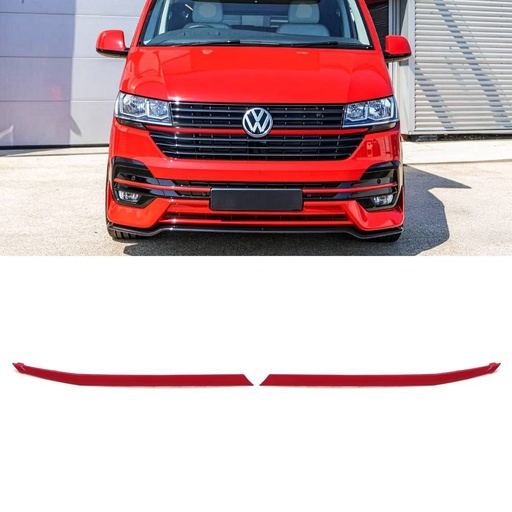Red Long Upper Grille Trims Pair – VW Transporter T6.1 19-24