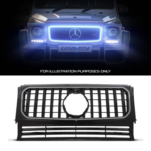 Gloss Black LED Grille – Mercedes G-Class W463 90-18