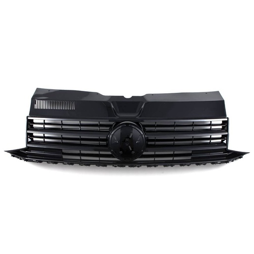 Gloss Black Badged Front Bumper Grille – VW Transporter T6 Van 16-19