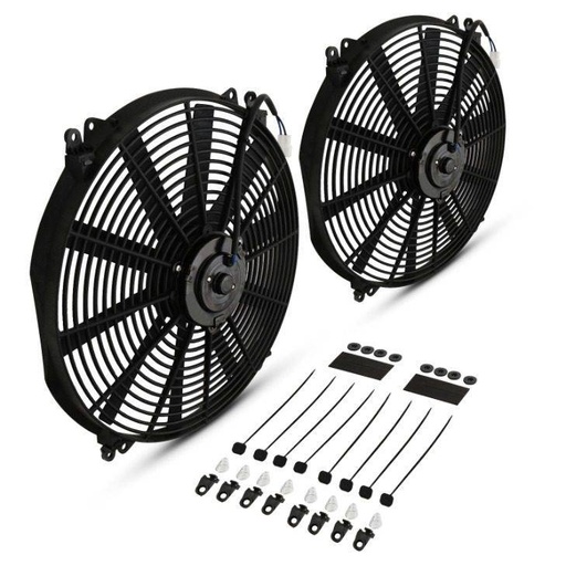 2x 16″ Universal Straight Blade Fans Kit