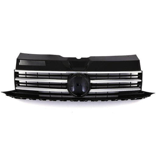 Gloss Black Badged Front Bumper Grille Chrome Trim – VW Transporter T6 16-19