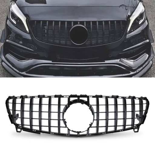 Panamericana GTR Style Gloss Black Front Grille – Mercedes Benz A Class W176 15-18
