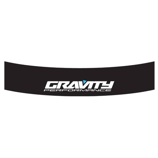 Gravity Performance Sunstrip – White / Blue on Black