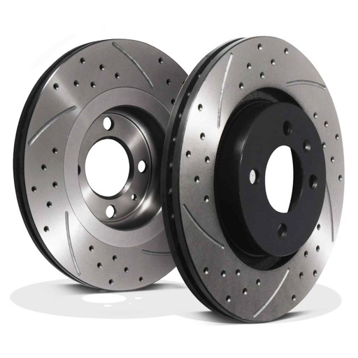 Front Drilled Grooved 294mm Brake Discs – Seat Ibiza 6K 2.0i Cupra 1.8i 1.9TDI 96-00