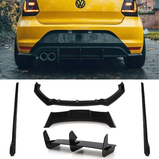 Aero Body Kit With Batman Wing Gloss Black – VW Polo MK5 6C GTI 14-18