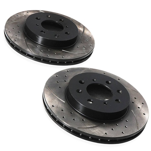 Front Drilled Grooved 262mm Brake Discs – Honda Crx Del Sol 1.5 1.6 Vtec 88-98