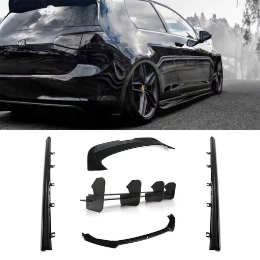 Aero Body Kit Gloss Black – VW Golf MK7.5 R & R-Line 16-20