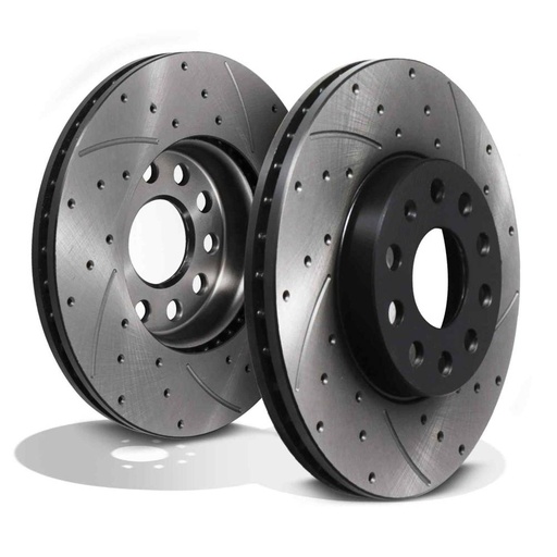 Front Drilled Grooved 288mm Brake Discs – Seat Leon Altea 1P 5F 2008+