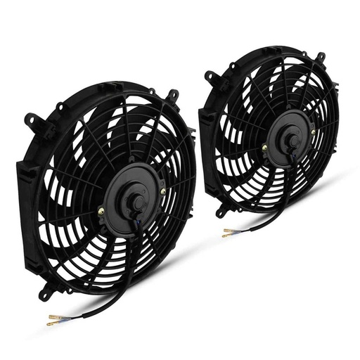 2x 12″ Universal Curved Bladed 12V Radiator Fans